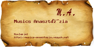 Musics Anasztázia névjegykártya